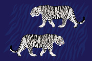 White Tiger in Tropical vector, an Animal Illustration by Iraida_Bearlala (Thumbnail 8 of 10)