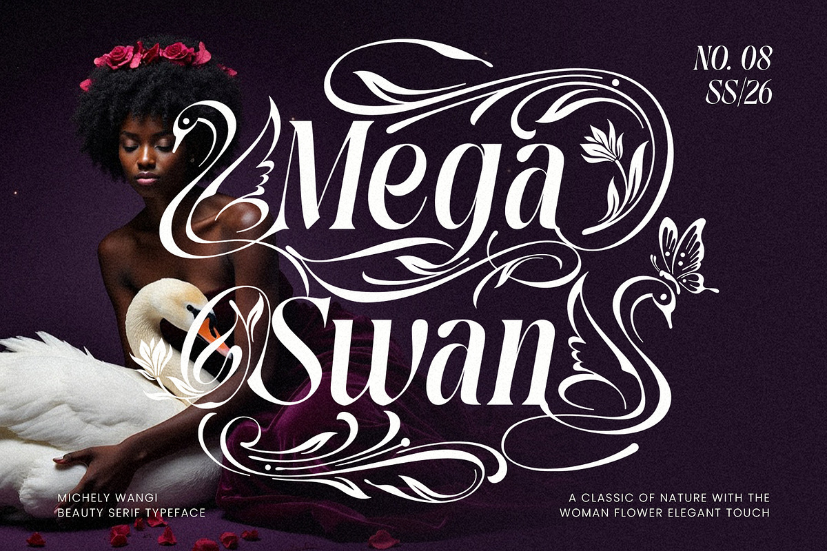 Michely Wangi Elegant Swan Serif, a Serif Font by alit design (Photo 3 of 20)