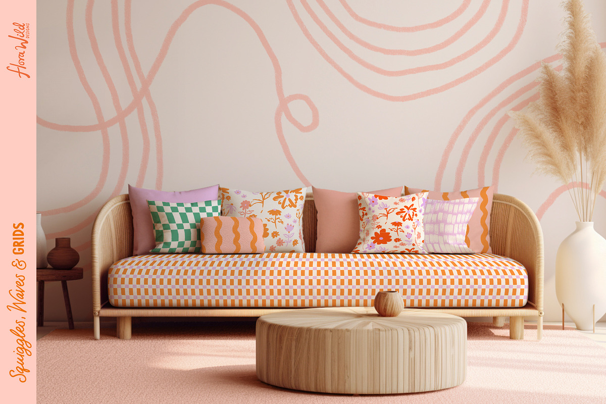 Squiggles, Waves, Grids, a Pattern Graphic by Flora Wild Designs (Photo 3 of 8)