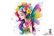 Rainbow Fairy Girl PNG Bundle, a Graphic by Clipart Bloom (Thumbnail 5 of 11)