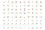 250+ Finance Colored Line Icons, an Outline Icon by Creative Stall (Thumbnail 3 of 4)