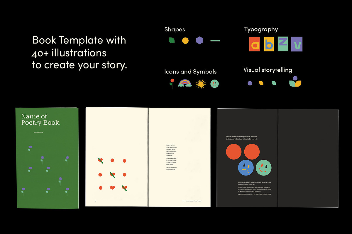 Poetry With Illustrations Template, a Magazine Template by an-arketype studio. (Photo 2 of 10)