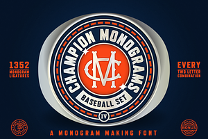 Champion Monograms Font: Baseball 4