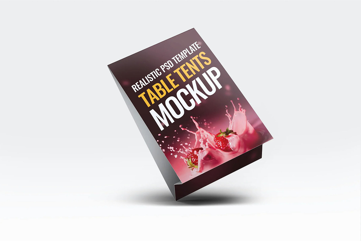 Table Tents Mock-Up, an Advertising Mockup by Se٧enStudio (Photo 3 of 6)