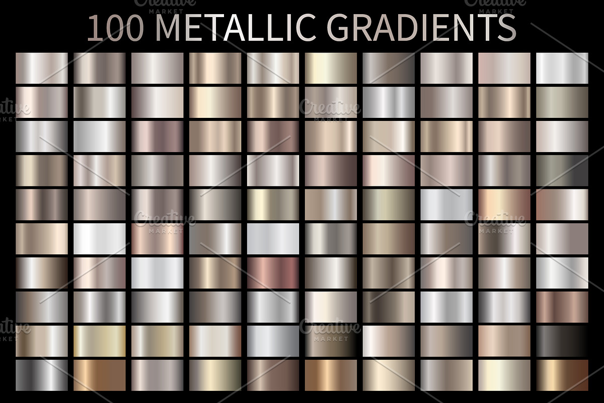 Metallic Bronze Gradients AI GRD ESP, a Gradient Add-On by Juksy (Photo 1 of 2)