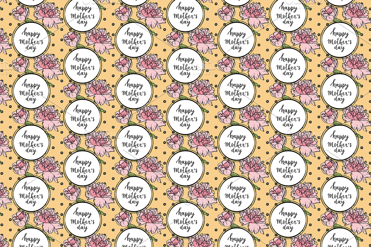 Patterns for Mother's day, a Pattern Graphic by Lyolya Profitrolya (Photo 2 of 5)