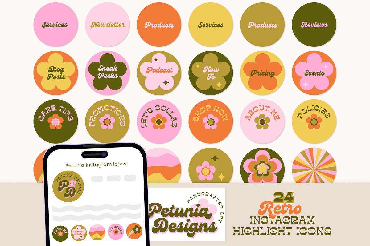 Retro Instagram Highlight Cover Icon, a Social Media Template by Summit Avenue (Photo 1 of 4)