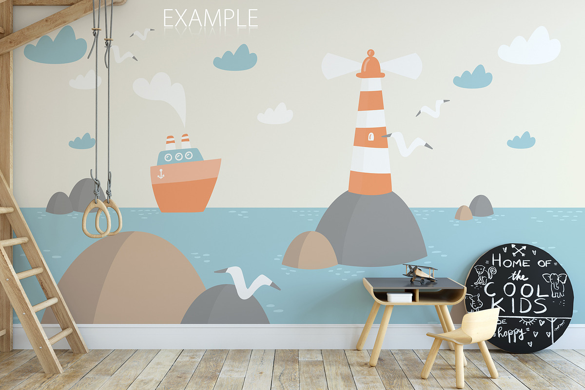 KIDS WALL & FRAMES Mockup Bundle - 4, a Product Mockup by Yuri-U (Photo 27 of 38)