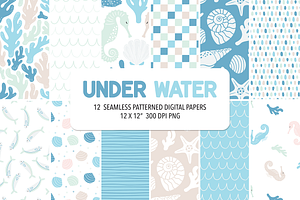 Summer Digital Paper, Under the Sea