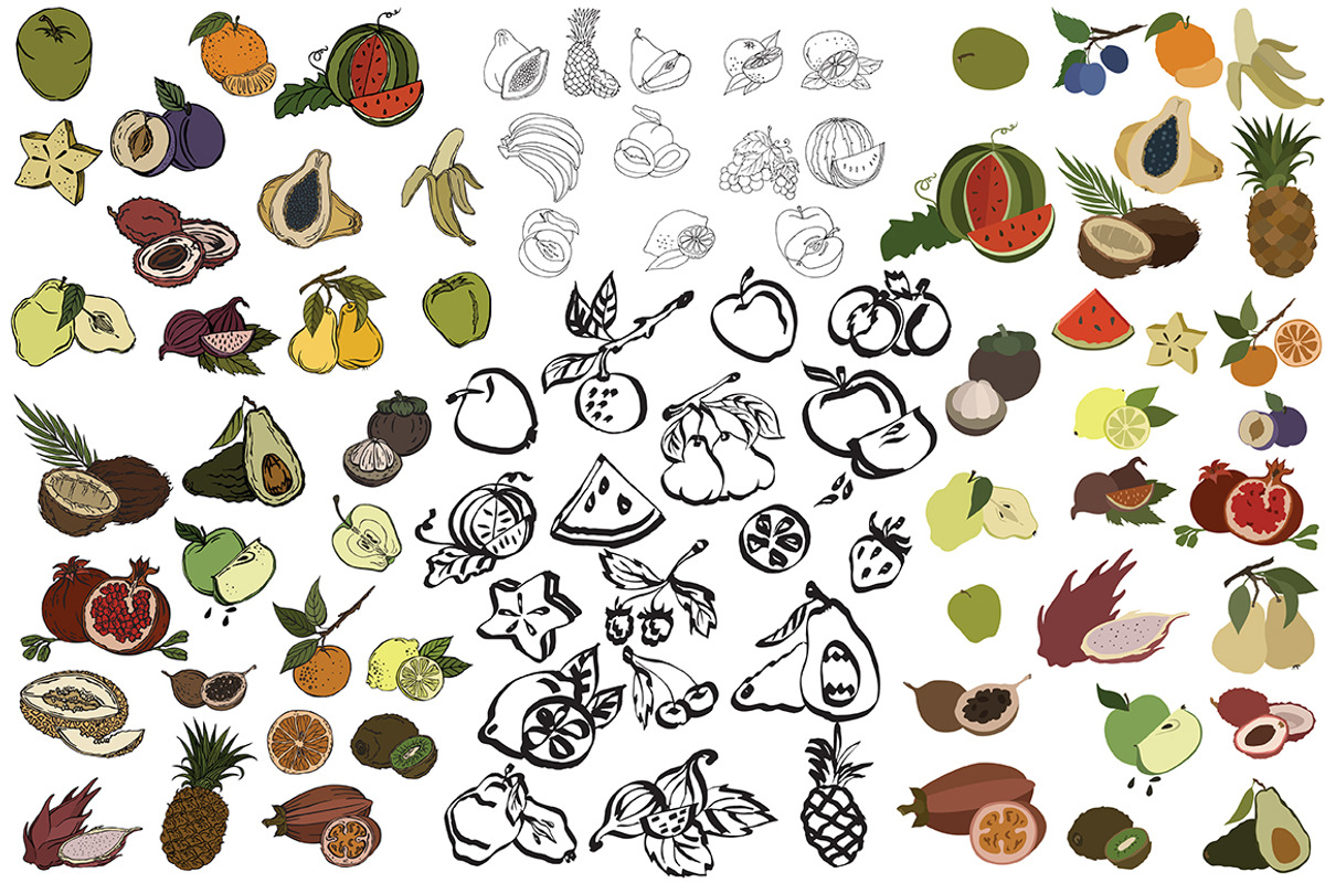 Vector illustration of fruits, an Illustration by risovanya (Photo 4 of 5)