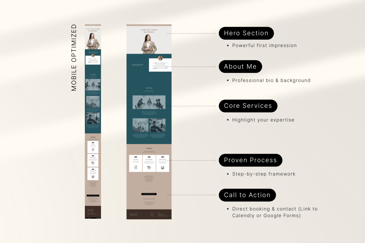 Earthy Digital Business Card Website, a Landing Page Template by batang (Photo 3 of 5)