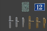 Parisian green vintage storefront, an Architecture 3D Model by happy brush (Thumbnail 9 of 13)