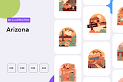 Arizona Illustration, an Outline Icon by Wencory (Thumbnail 1 of 2)