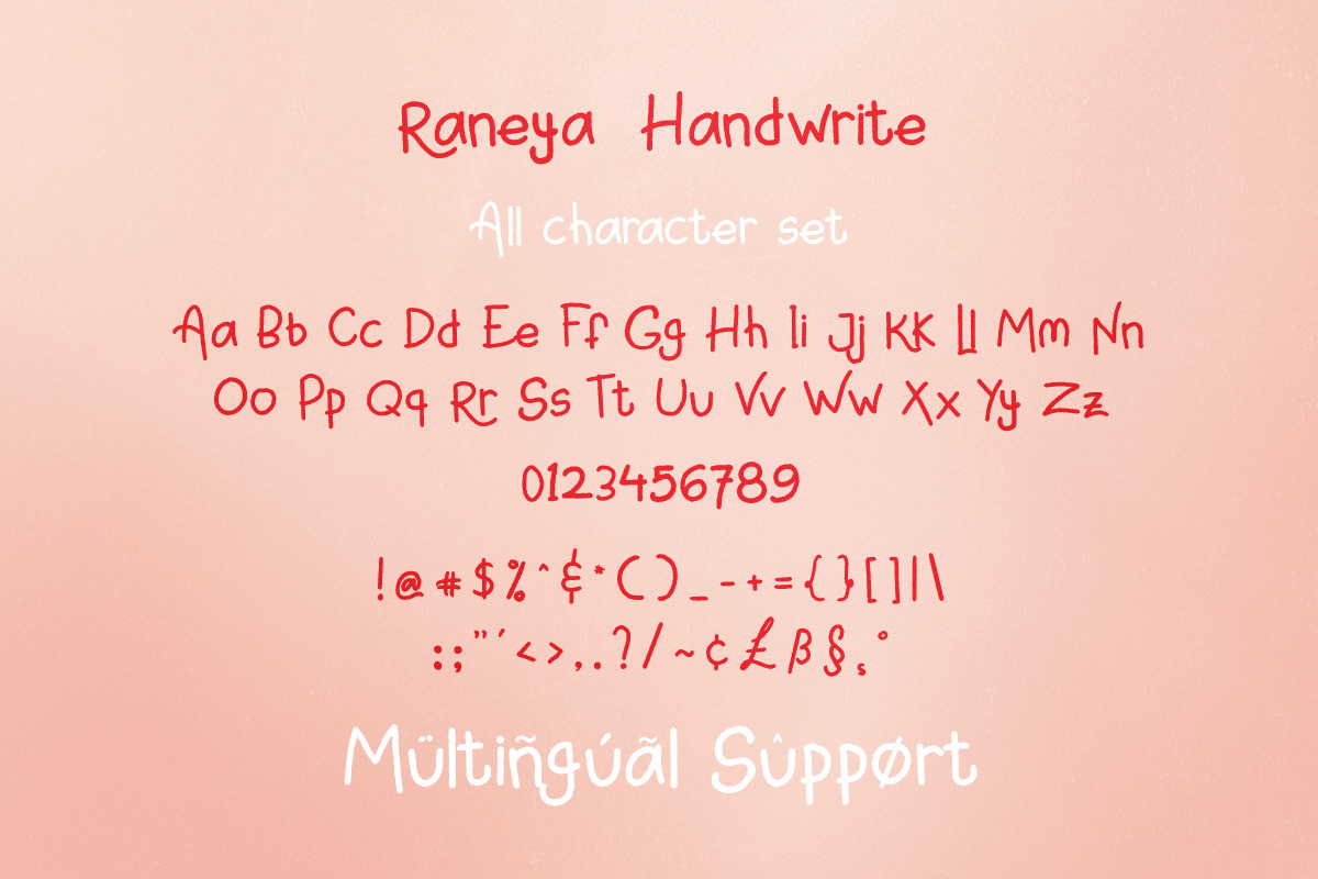 Renaya - Cute Girl Font, a Script Font by Dirtytemp Studio (Photo 12 of 12)
