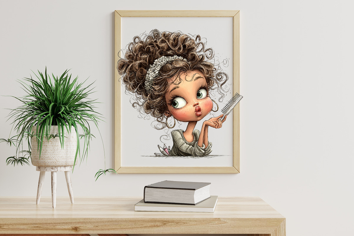 Hairdresser Girl Clipart, an Illustration by Libby Wishes (Photo 5 of 8)