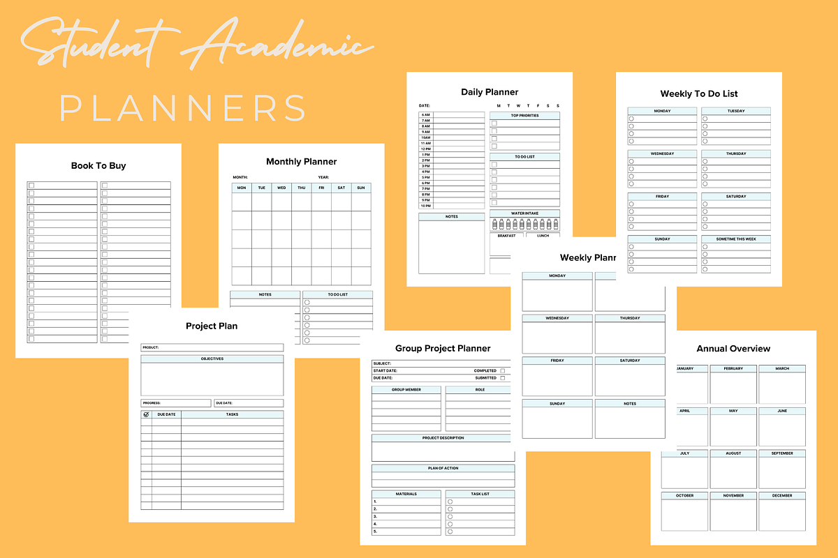 Student Academic Planners - 2025, a Stationery Template by Local Marketing Templates (Photo 3 of 7)