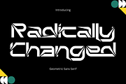Radically Changed - Futuristic Font, a Sans Serif Font by 177Studio (Thumbnail 1 of 8)
