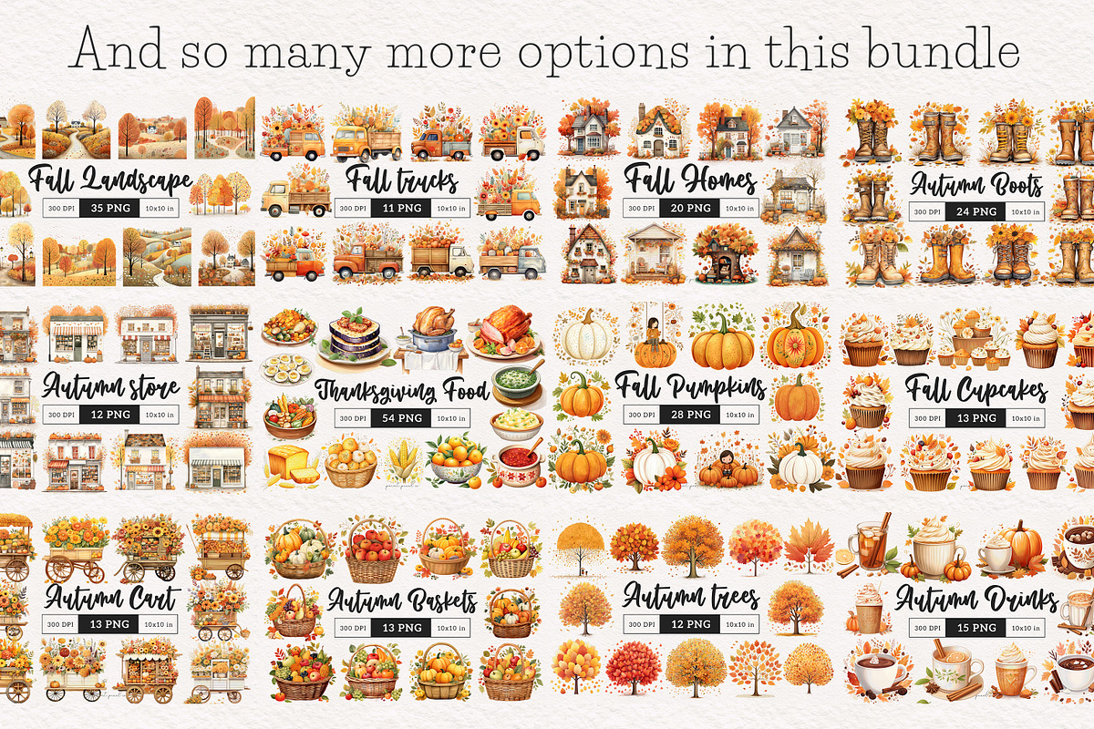 Whimsy Boho Fall Clipart, a Decorative Illustration by PaintPixelCo (Photo 5 of 10)