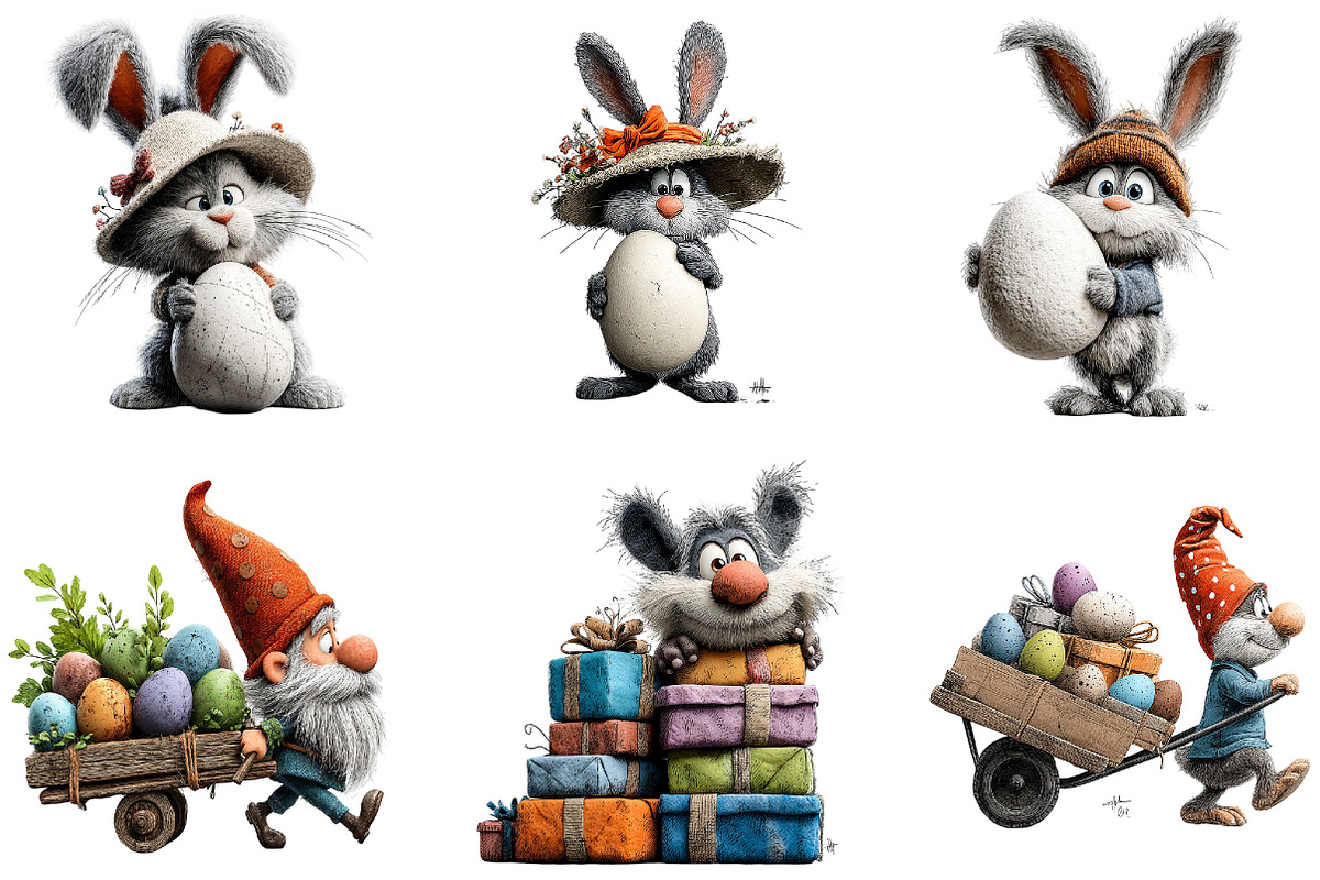 Whimsical Easter Gnome Clipart, an Illustration by Sublimation Artist (Photo 7 of 7)
