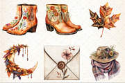 Boho Fall  Autumn Clipart, a Seasonal Illustration by Rose Art (Thumbnail 3 of 7)