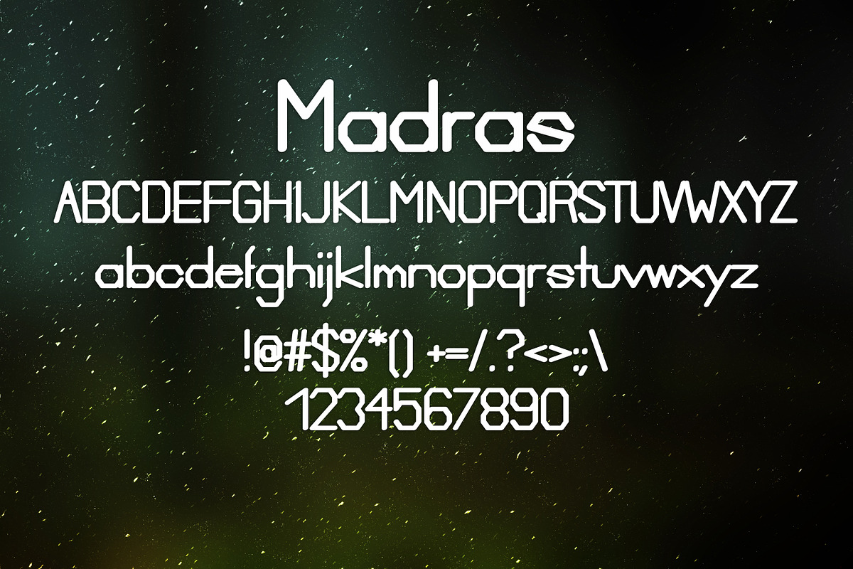 MADRAS font preview 2
