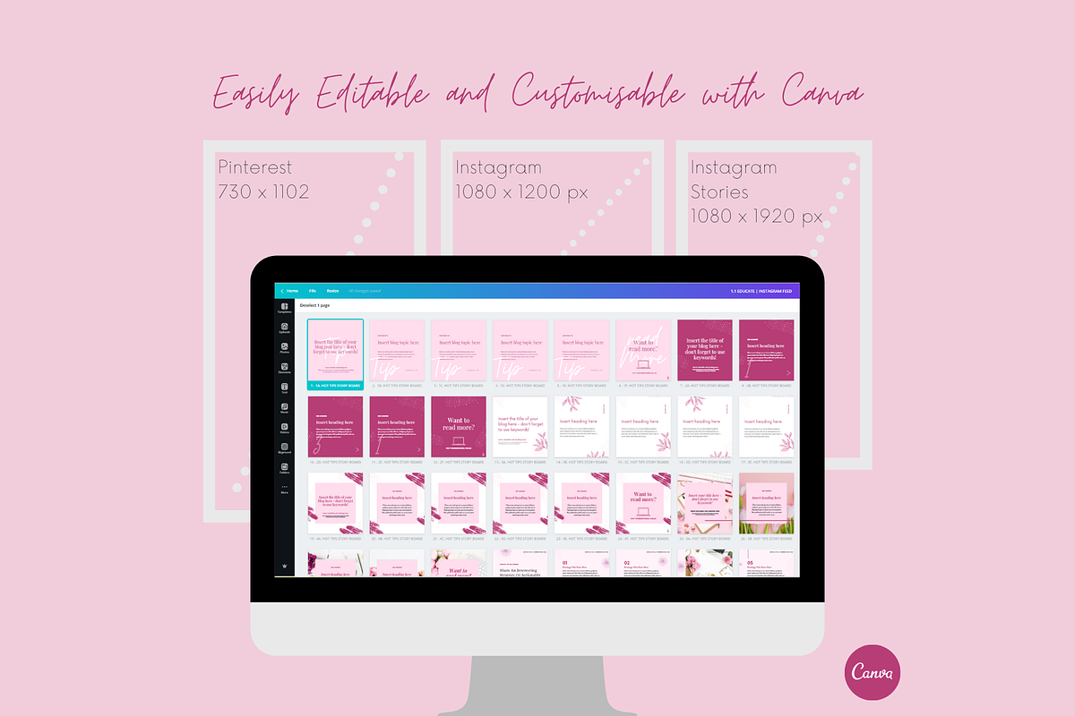 Pink Princess Social Media Templates, a Social Media Template by Marketing Your Brand (Photo 8 of 10)