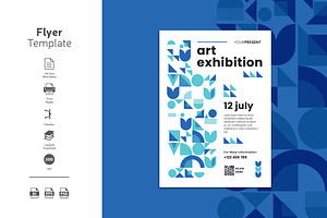 Art Exhibition Flyer Template, a Flyer Template by Jiwstudio