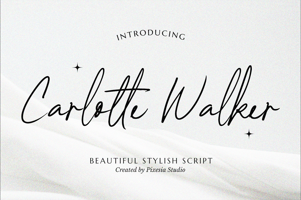 Carlotte Walker Script Business Font, a Handwritten Font by Pixesia Studio (Photo 1 of 10)
