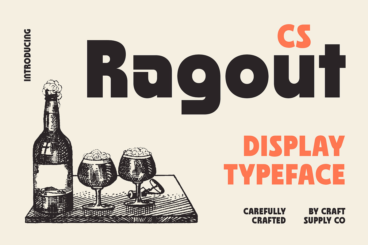 CS Ragout – Bold Font, a Sans Serif Font by Craft Supply Co. (Photo 1 of 8)