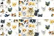 Watercolor Fluffy cats, an Animal Illustration by Budogoshch (Thumbnail 4 of 7)