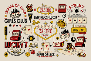 Vegas Casino Pack, an Object Graphic by Pixflow