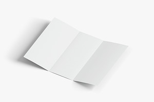 2 White Unfolded Booklets 3D Model