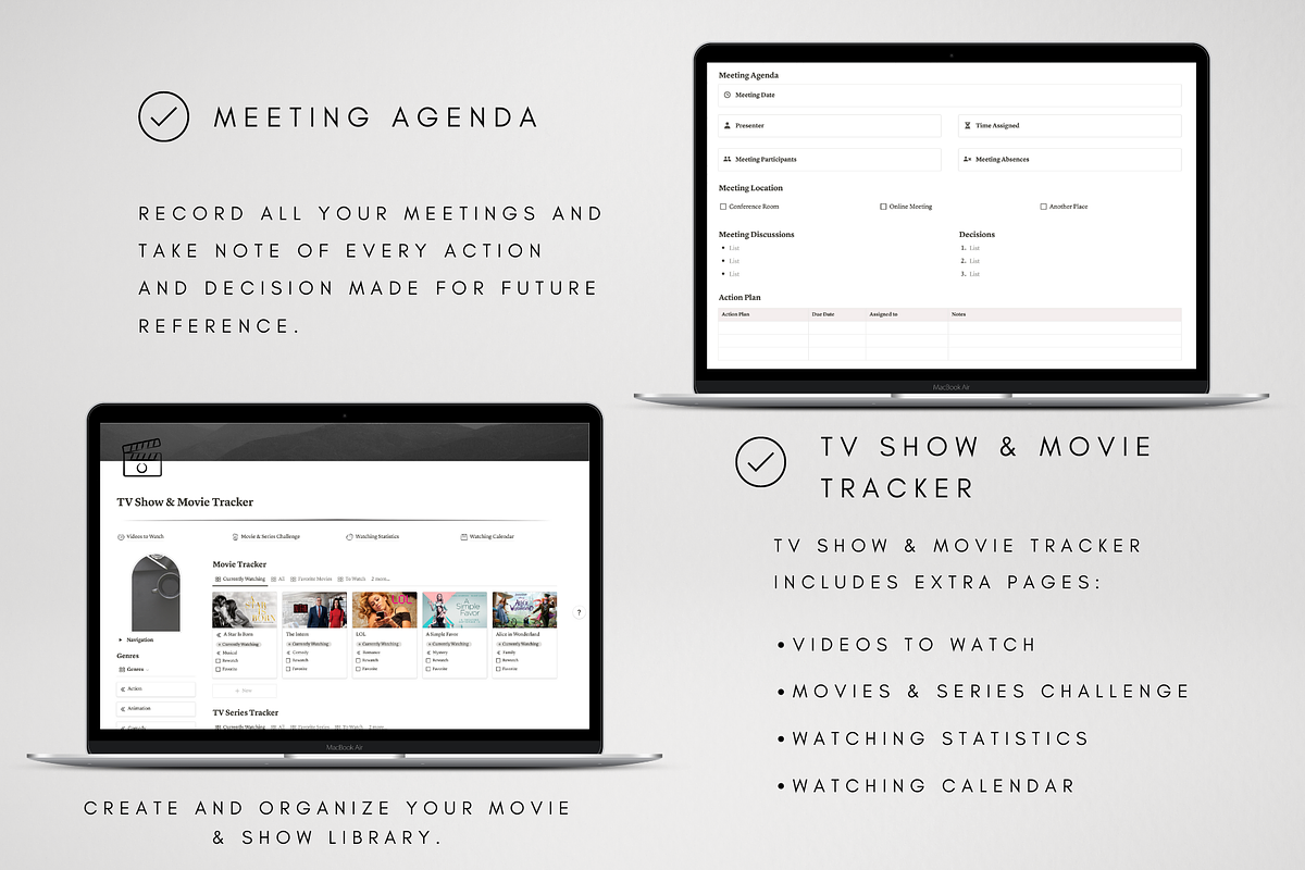 Notion Productivity Planner, a Templates & Theme by BRANDcontent (Photo 6 of 8)