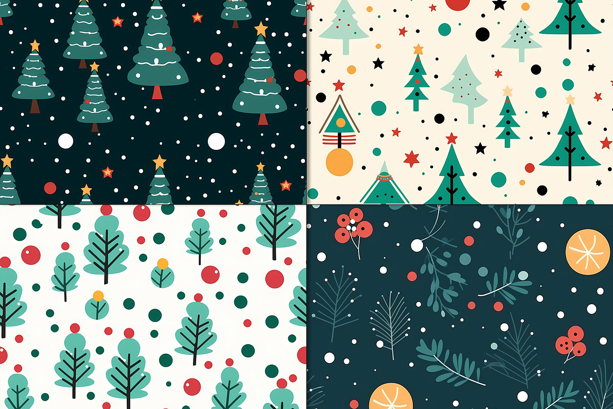 20 Seamless Christmas Time Patterns, a Pattern Graphic by Nordic Design (Photo 7 of 9)