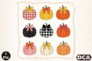 Watercolor Cute Pumpkins, Fall Clipa, an Illustration by DreamCafeArt