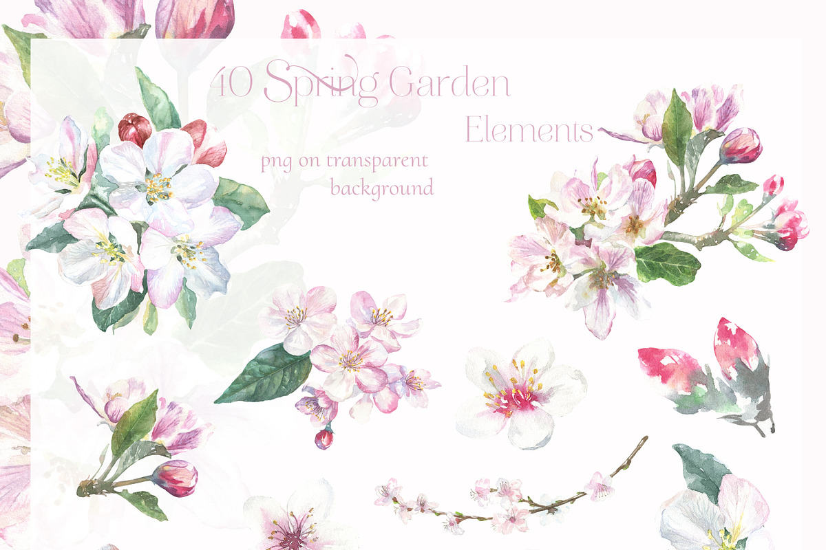 Spring Garden Floral Watercolor, a Texture Illustration by Catherine Wheel (Photo 21 of 22)