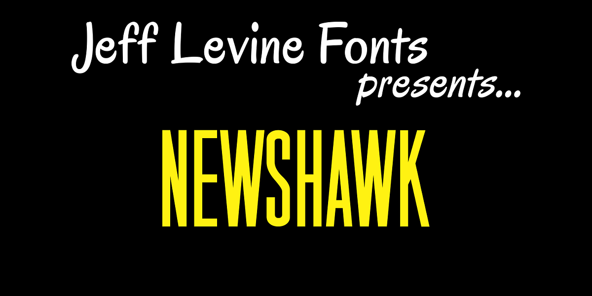 Newshawk JNL, a Sans Serif Font by Jeff Levine Fonts