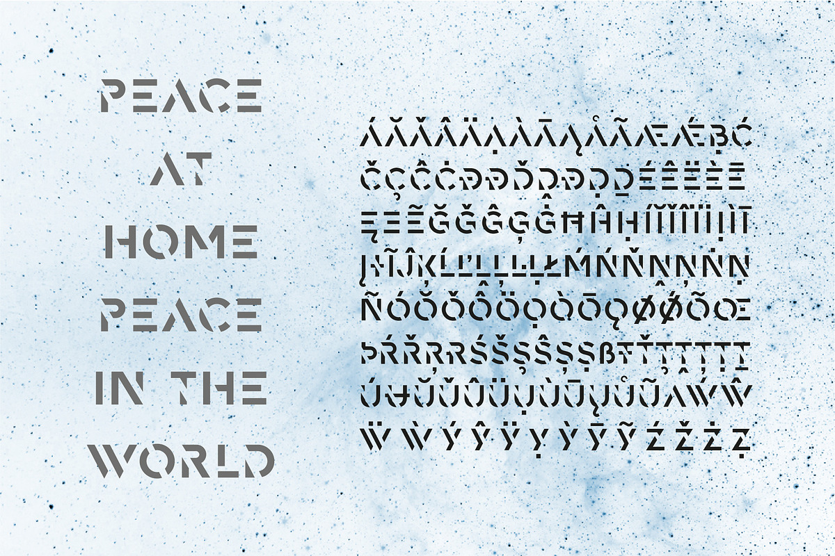 Spaco Stencil SC, a Font by K:O\Fonts (Photo 3 of 6)