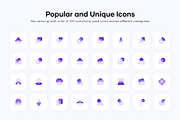 Iceland — Frosted Glass Icon Set, a Duotone Icon by Uniko Studio (Thumbnail 5 of 9)