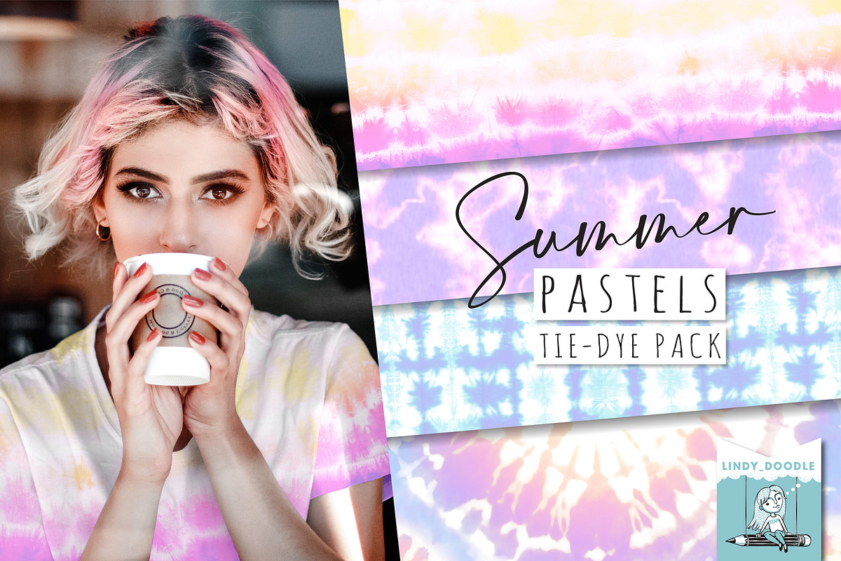 Summer Pastel Tie-Dye Patterns, a Pattern Graphic by Lindy_doodle (Photo 13 of 13)