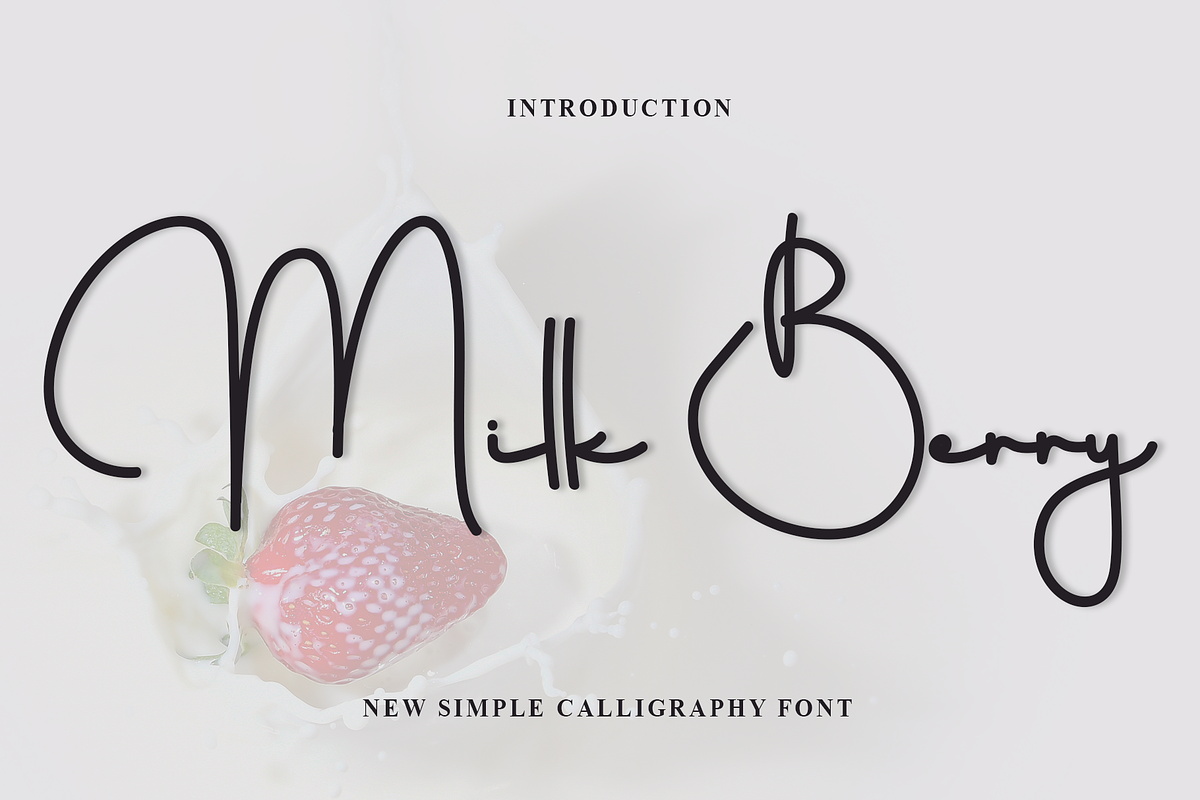 Milk Berry, a Handwritten Font by InermediaSTUDIO (Photo 1 of 8)
