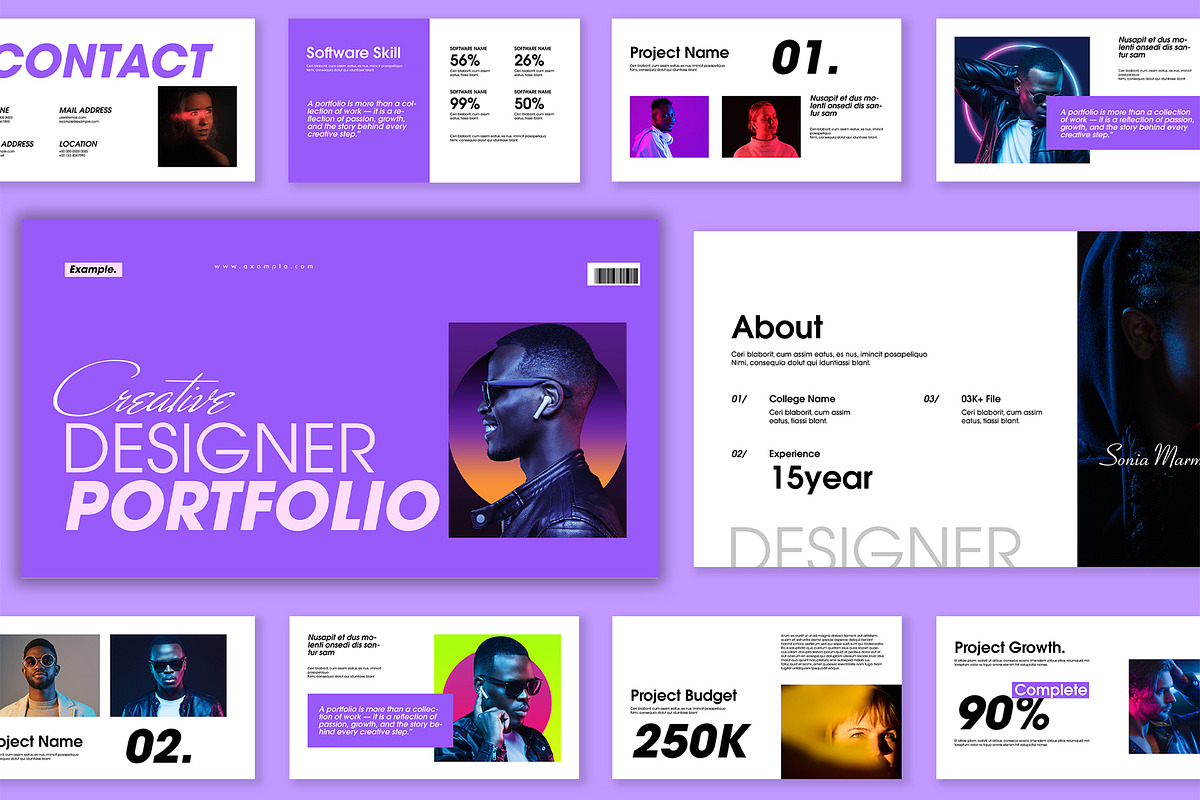 Modern Creative Designer Portfolio, a Presentation Template by Mighty-Slide (Photo 1 of 5)