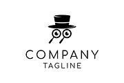 Hat and eye in magnifying glass logo, an Object Graphic by nicemorning (Thumbnail 1 of 2)