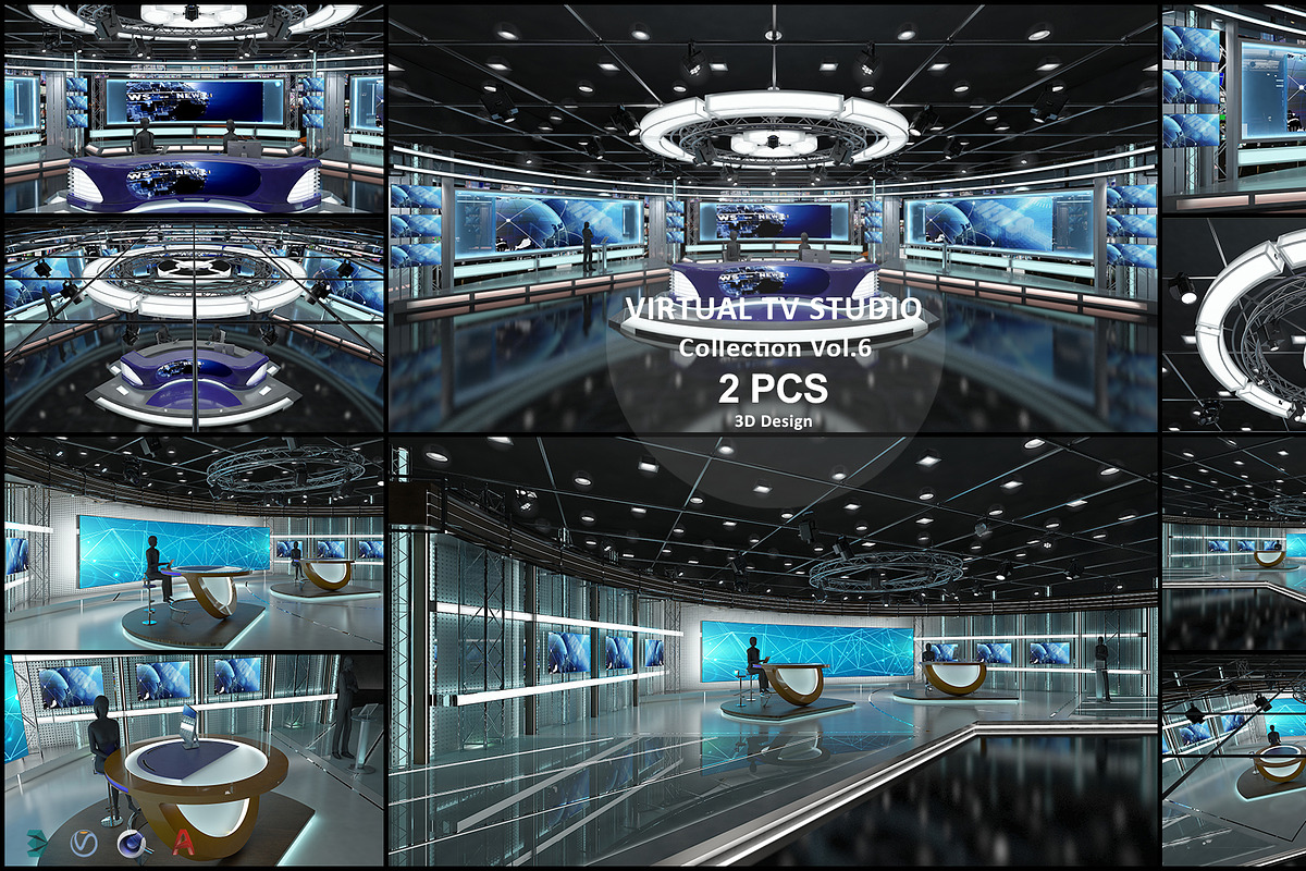 TV Studio Collection Vol 6 - 2 PCS, an Architecture 3D Model by akerStudio (Photo 2 of 98)