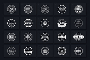 200 Retro Badges