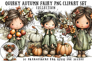 Quirky Autumn Fairy PNG Clipart Set, a Seasonal Illustration by OK Design (Thumbnail 1 of 6)