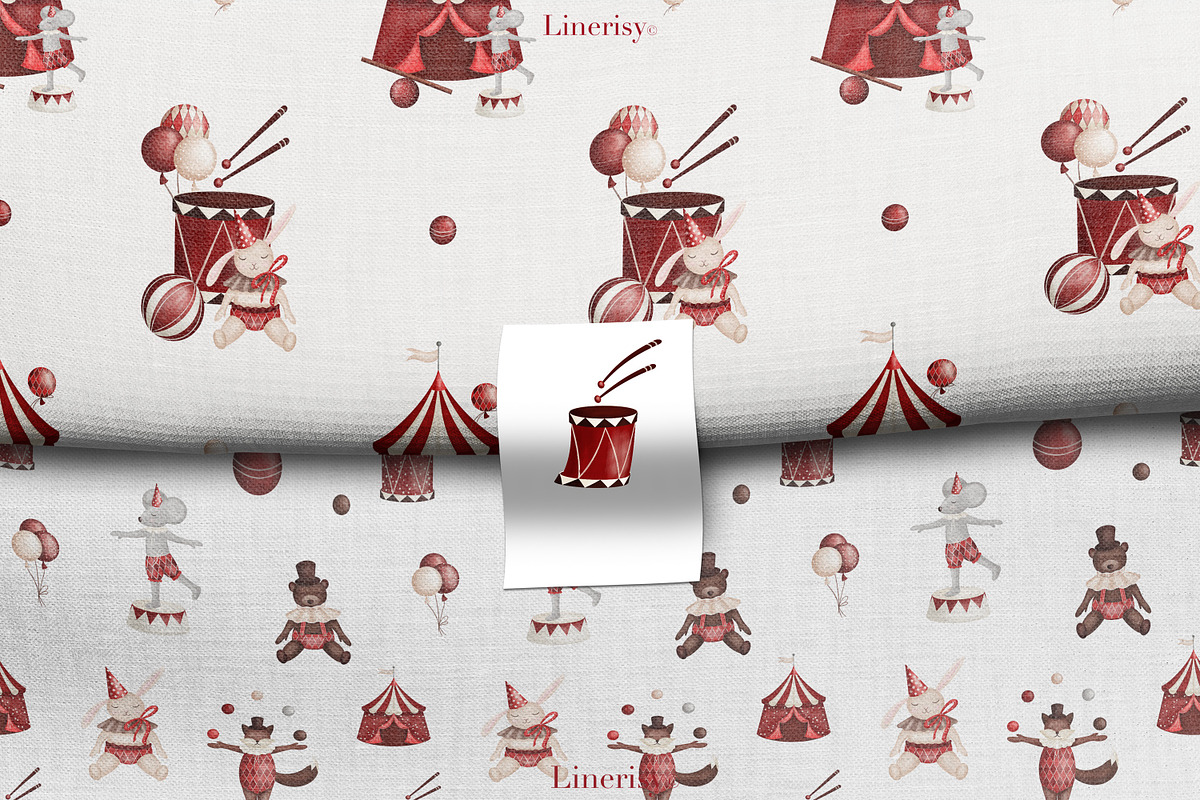 Circus- baby graphic collection, an Animal Illustration by Linerisyart (Photo 10 of 14)