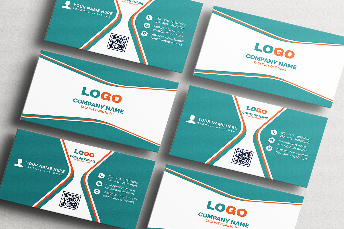 Blue Print Ready Business Card, a Business Card Template by Vitoria's Collection (Photo 1 of 3)