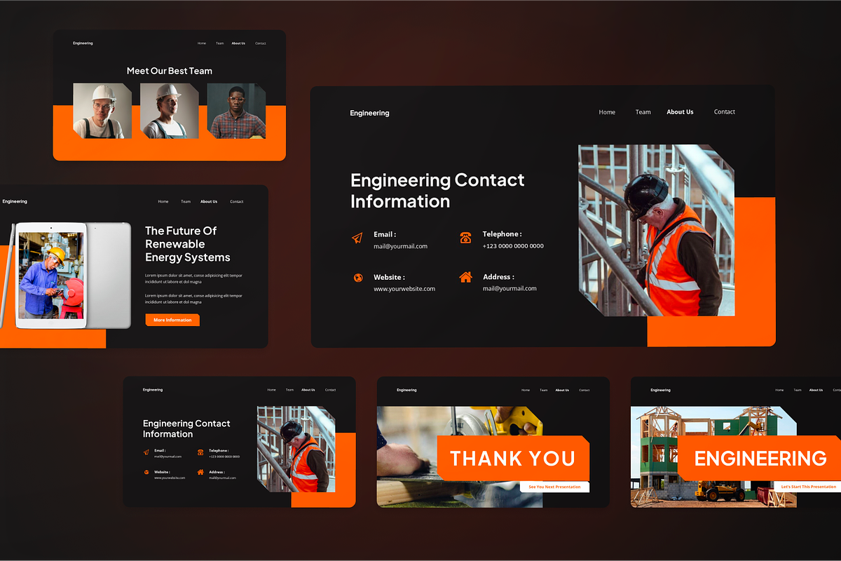 Engineering Presentation Powerpoint, a Presentation Template by SquidPixey