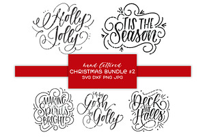 Hand Lettered Christmas SVG Bundle